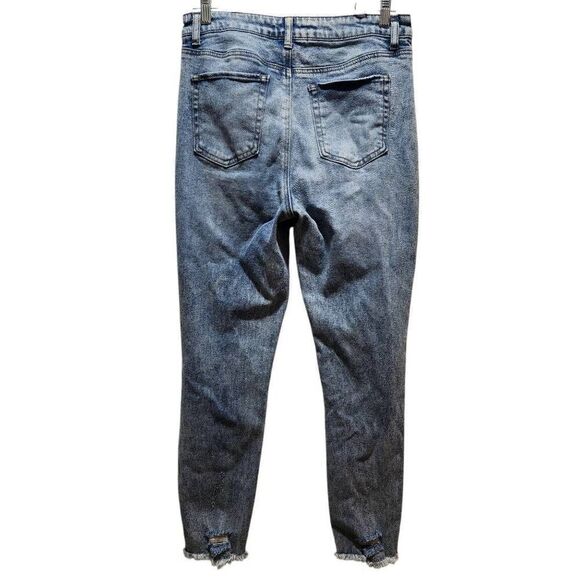 Tinseltown stonewash skinny ankle distressed raw hem jeans size 11 - Picture 4 of 10